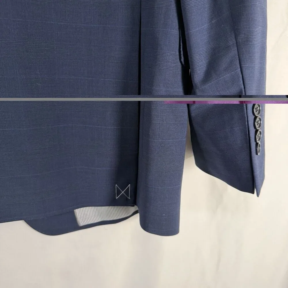 Brooks Brothers Wool Blend Blazer Men's 44L Blue Explorer Regent Fit 2 Button Fr